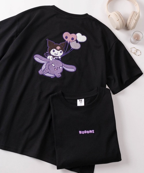sanrio(サンリオ)の「【71】【Sanrio/サンリオ】ハローキティ/シナモロール/ポムポムプリン/ポチャッコ/クロミ サガラ刺繍 クルーネックTシャツ/レディース(S)(Tシャツ/カットソー・レディース・オレンジ/ネイビー/ブラック/レッド/ホワイト/ブルー/チャコールグレー/アッシュグレー・M/L)」の3枚目の写真