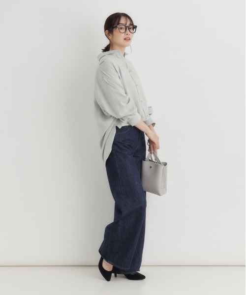 Right-on(ライトオン)の「HONEYSUCKLE ROSE(ハニーサックルローズ)【レディース】スエードドルマンシャツ(シャツ/ブラウス・レディース・ベージュ/ケリーグリーン/ブラウン・M/L)」の8枚目の写真