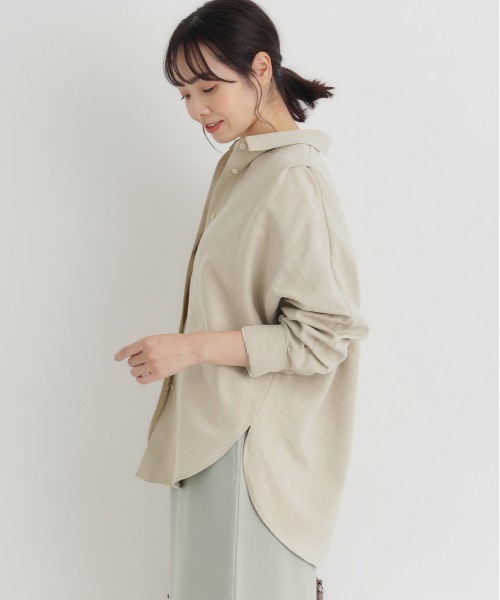 Right-on(ライトオン)の「HONEYSUCKLE ROSE(ハニーサックルローズ)【レディース】スエードドルマンシャツ(シャツ/ブラウス・レディース・ベージュ/ケリーグリーン/ブラウン・M/L)」の10枚目の写真