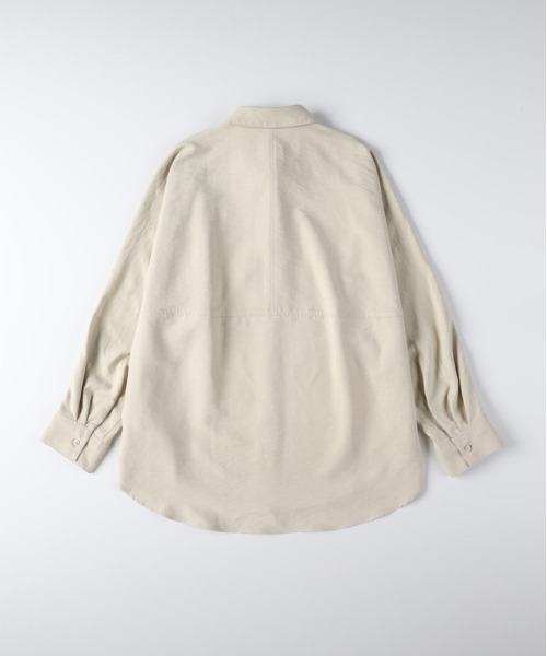 Right-on(ライトオン)の「HONEYSUCKLE ROSE(ハニーサックルローズ)【レディース】スエードドルマンシャツ(シャツ/ブラウス・レディース・ベージュ/ケリーグリーン/ブラウン・M/L)」の19枚目の写真