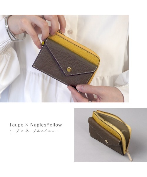 LASIEM(ラシエム)の「フラグメントケース ミニ財布 レディース 本革 カードケース 薄型 コンパクト コインケース キャッシュレス(財布・レディース・ベージュ/ブラウン/ブルー・FREE)」の22枚目の写真