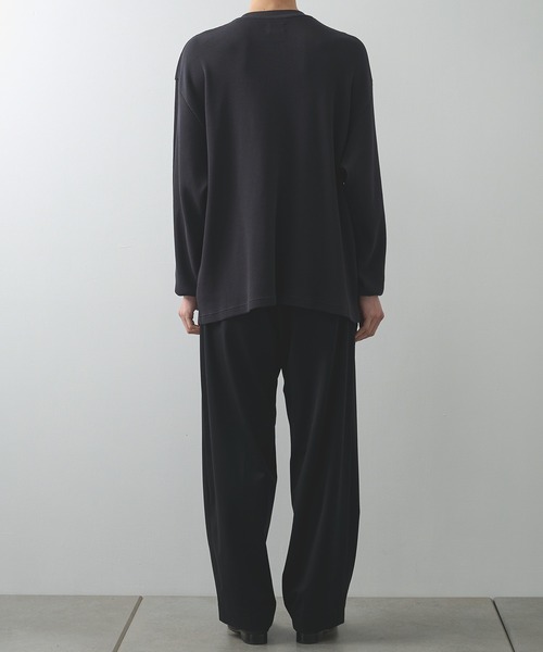KANEMASA PHIL.(カネマサフィル)の「【KANEMASA PHIL./カネマサフィル】18G Garment Dye Waffle(Tシャツ/カットソー・メンズ・チャコールグレー/ブラック・M/L)」の7枚目の写真