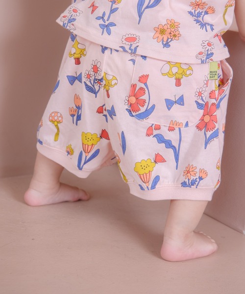 MAKE YOUR DAY(メイクユアデイ)の「いろんな総柄5.5分丈パンツ■80~140cm(その他パンツ・キッズ・ベージュ/グリーン/サックスブルー/ピンク・110/100/90/80/120)」の4枚目の写真