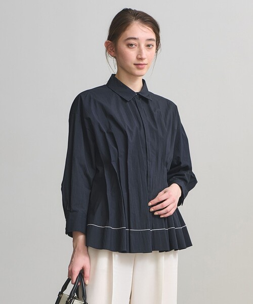 UNITED ARROWS(ユナイテッドアローズ)の「ピンタック シャツブラウス(シャツ/ブラウス・レディース・ライトピンク/ホワイト/ネイビー・FREE)」の4枚目の写真