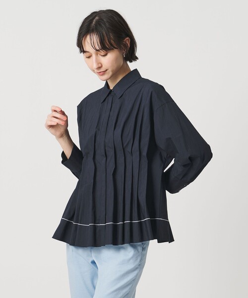 UNITED ARROWS(ユナイテッドアローズ)の「ピンタック シャツブラウス(シャツ/ブラウス・レディース・ライトピンク/ホワイト/ネイビー・FREE)」の7枚目の写真