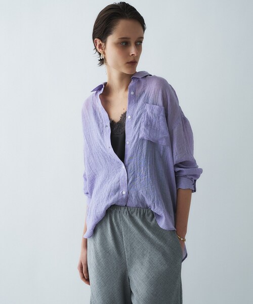 cloenc（クロエンス）の「【手洗い可】サテンレースキャミソール（タンクトップ・レディース・ダークグレー/オフホワイト/ベージュ・02）」の11枚目の写真