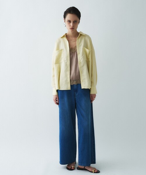 cloenc（クロエンス）の「【手洗い可】サテンレースキャミソール（タンクトップ・レディース・ダークグレー/オフホワイト/ベージュ・02）」の19枚目の写真