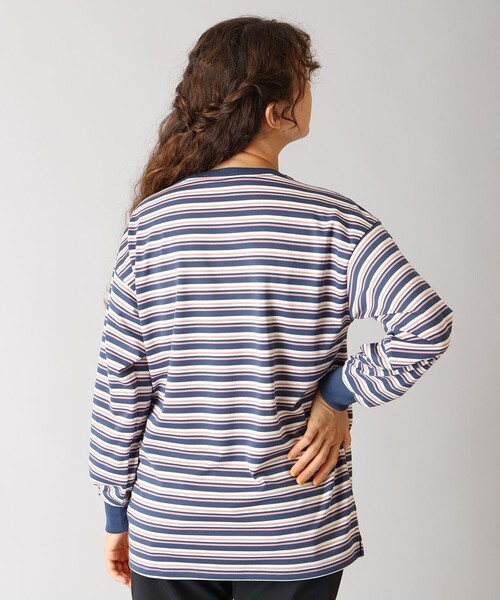 Columbia(コロンビア)の「UVカット 速乾 Columbia/ウィメンズ クラウドアベニュー ロングスリーブクルー ボーダー/コロンビア(Tシャツ/カットソー・レディース・ブラック/ネイビー/ベージュ・XL/L/M/S)」の6枚目の写真
