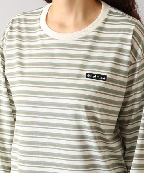 Columbia(コロンビア)の「UVカット 速乾 Columbia/ウィメンズ クラウドアベニュー ロングスリーブクルー ボーダー/コロンビア(Tシャツ/カットソー・レディース・ブラック/ネイビー/ベージュ・XL/L/M/S)」の12枚目の写真