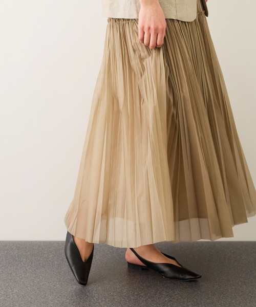 ROPE'（ロペ）の「フリーカットティアードプリーツスカート/イージーケア（スカート・レディース・ベージュ/ブラック/クリーム・38/36）」の15枚目の写真