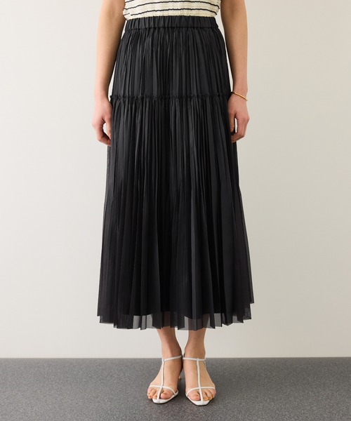 ROPE'（ロペ）の「フリーカットティアードプリーツスカート/イージーケア（スカート・レディース・ベージュ/ブラック/クリーム・38/36）」の17枚目の写真