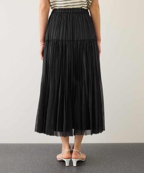 ROPE'（ロペ）の「フリーカットティアードプリーツスカート/イージーケア（スカート・レディース・ベージュ/ブラック/クリーム・38/36）」の19枚目の写真