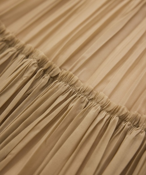 ROPE'（ロペ）の「フリーカットティアードプリーツスカート/イージーケア（スカート・レディース・ベージュ/ブラック/クリーム・38/36）」の12枚目の写真