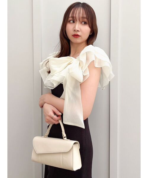 dazzlin(ダズリン)の「ショルダーリボンフリルカットワンピース(ワンピース・レディース・ブラック/その他1/ブルー・MEDIUM/SMALL)」の1枚目の写真