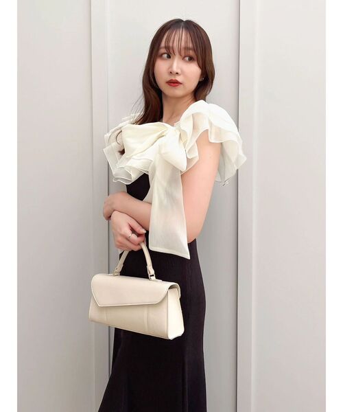 dazzlin(ダズリン)の「ショルダーリボンフリルカットワンピース(ワンピース・レディース・ブラック/その他1/ブルー・MEDIUM/SMALL)」の9枚目の写真