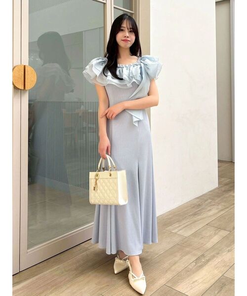 dazzlin(ダズリン)の「ショルダーリボンフリルカットワンピース(ワンピース・レディース・ブラック/その他1/ブルー・MEDIUM/SMALL)」の21枚目の写真