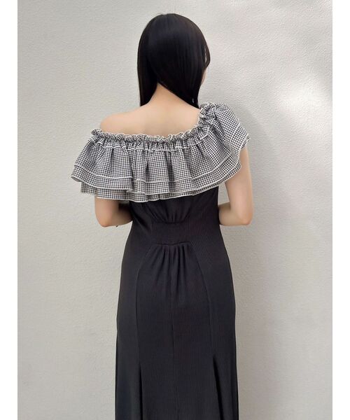 dazzlin(ダズリン)の「ショルダーリボンフリルカットワンピース(ワンピース・レディース・ブラック/その他1/ブルー・MEDIUM/SMALL)」の18枚目の写真