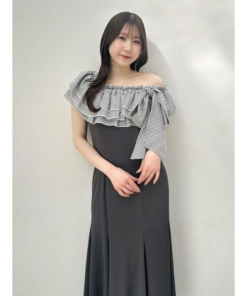 dazzlin(ダズリン)の「ショルダーリボンフリルカットワンピース(ワンピース・レディース・ブラック/その他1/ブルー・MEDIUM/SMALL)」の20枚目の写真