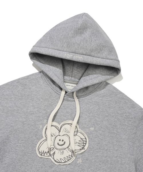 Wacky WiLLy（ワッキーウィリー）の「[GISELLEジゼル着用] WOMEN'S BIG LILY SEMI-OVER HOODIE（パーカー・レディース・グレー/グリーン・FREE）」の7枚目の写真