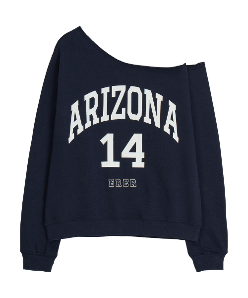 ERER(エルエル)の「Off-shoulder Arizona Sweatshirt Navy(スウェット・レディース・ネイビー・F)」の3枚目の写真