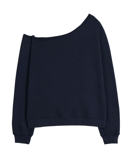 ERER(エルエル)の「Off-shoulder Arizona Sweatshirt Navy(スウェット・レディース・ネイビー・F)」の4枚目の写真