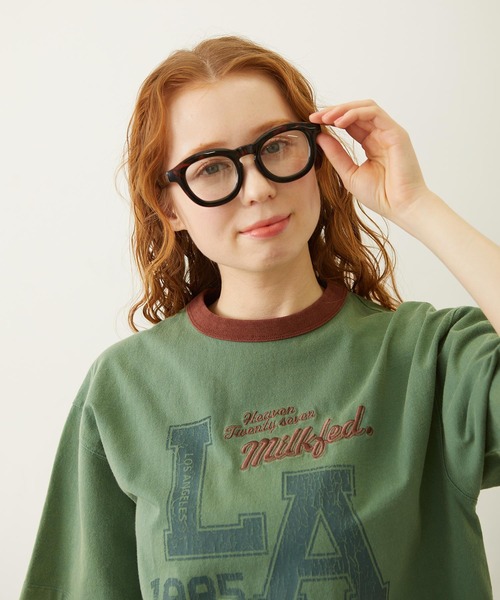 MILKFED.（ミルクフェド）の「THICK WELLINGTON SUNGLASSES（サングラス・レディース・ブラック/カーキ/ブラウン・ONE SIZE）」の5枚目の写真