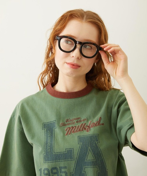 MILKFED.（ミルクフェド）の「THICK WELLINGTON SUNGLASSES（サングラス・レディース・ブラック/カーキ/ブラウン・ONE SIZE）」の6枚目の写真