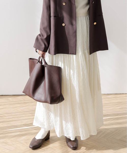 AMELY(エミリー)の「デザインレーススカート(スカート・レディース・ピンク/アイボリー/ブラック・フリー)」の2枚目の写真