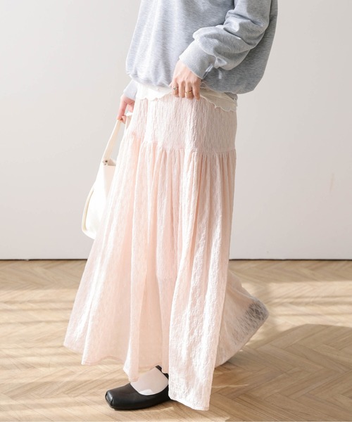 AMELY(エミリー)の「デザインレーススカート(スカート・レディース・ピンク/アイボリー/ブラック・フリー)」の5枚目の写真