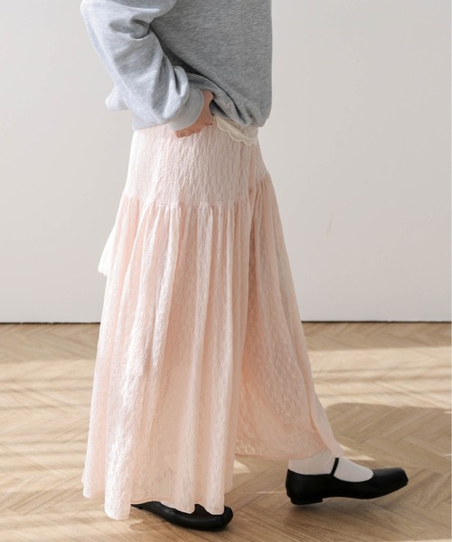 AMELY(エミリー)の「デザインレーススカート(スカート・レディース・ピンク/アイボリー/ブラック・フリー)」の6枚目の写真