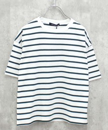 SHISKY（シスキー）の「ビッグシルエットボーダー半袖Tシャツ（Tシャツ/カットソー）」