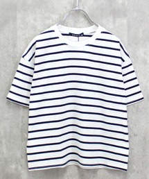 SHISKY（シスキー）の「ビッグシルエットボーダー半袖Tシャツ（Tシャツ/カットソー）」