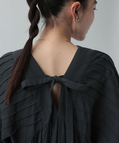 LEPSIM(レプシィム)の「ストライプリボンワンピース 634461(ワンピース・レディース・アイボリー/ブラック・FREE)」の9枚目の写真