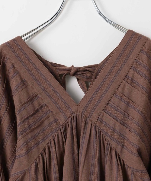 LEPSIM(レプシィム)の「ストライプリボンワンピース 634461(ワンピース・レディース・アイボリー/ブラック・FREE)」の12枚目の写真