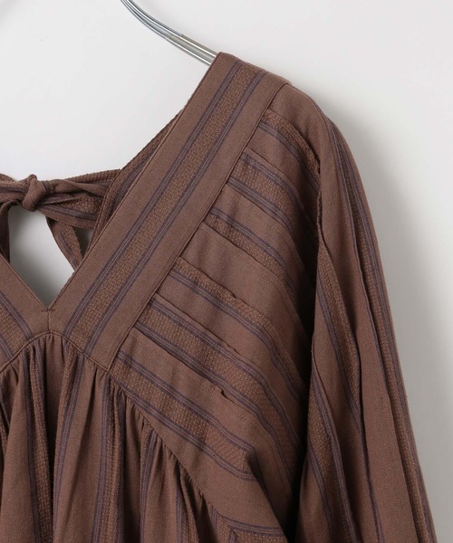 LEPSIM(レプシィム)の「ストライプリボンワンピース 634461(ワンピース・レディース・アイボリー/ブラック・FREE)」の13枚目の写真