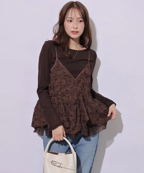 Mystrada(マイストラーダ)の「シアーカットソー(Tシャツ/カットソー・レディース・ブラック/オフホワイト/ホワイト/ブラウン・38)」の8枚目の写真