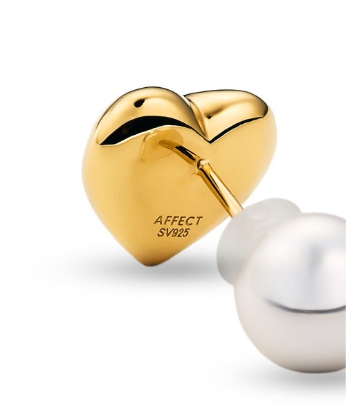 AFFECT(アフェクト)の「Pearl Pierced(Heart)(ピアス(両耳用)・レディース・シルバー/ゴールド・FREE)」の12枚目の写真