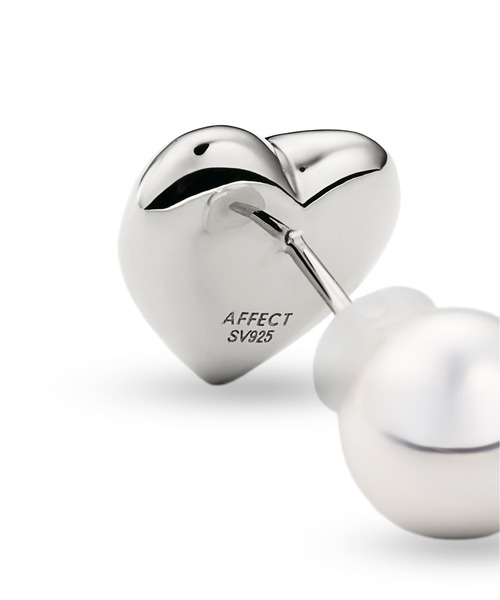 AFFECT(アフェクト)の「Pearl Pierced(Heart)(ピアス(両耳用)・レディース・シルバー/ゴールド・FREE)」の4枚目の写真