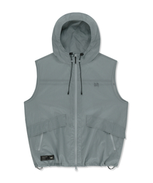 BROWNBREATH（ブラウンブレス）の「NYLON WASHER HOODED VEST - LIGHT GREY（ベスト）」
