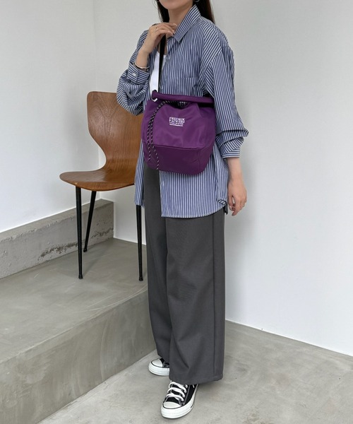 FREDRIK PACKERS(フレドリックパッカーズ)の「【FREDRIK PACKERS】WAVE SHOULDER ウェイブショルダー/2WAYショルダー(ショルダーバッグ・レディース・ブラック/チャコールグレー/パープル・FREE)」の13枚目の写真