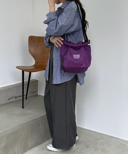 FREDRIK PACKERS(フレドリックパッカーズ)の「【FREDRIK PACKERS】WAVE SHOULDER ウェイブショルダー/2WAYショルダー(ショルダーバッグ・レディース・ブラック/チャコールグレー/パープル・FREE)」の14枚目の写真