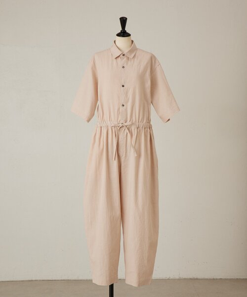 BEARDSLEY（ビアズリー）の「リネンツナギ（サロペット/オーバーオール・レディース・ブラック/ピンク・FREE）」の14枚目の写真