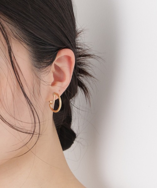 NANO universe（ナノユニバース）の「フープイヤリング（イヤリング・レディース・シルバー/ゴールド・F）」の2枚目の写真