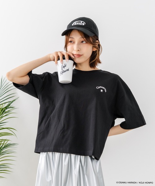 CONVERSE(コンバース)の「【CONVERSE/コンバース】【着るだけでコーディネートの主役に!】CONVERSE×OSAMUGOODS 天竺 CAT サガラ刺繍Tシャツ キャラクター カジュアル レトロポップ ギフト(Tシャツ/カットソー・レディース・ホワイト/ブラック・MEDIUM/LARGE)」の8枚目の写真
