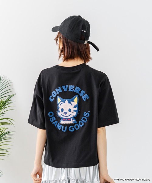 CONVERSE(コンバース)の「【CONVERSE/コンバース】【着るだけでコーディネートの主役に!】CONVERSE×OSAMUGOODS 天竺 CAT サガラ刺繍Tシャツ キャラクター カジュアル レトロポップ ギフト(Tシャツ/カットソー・レディース・ホワイト/ブラック・MEDIUM/LARGE)」の6枚目の写真