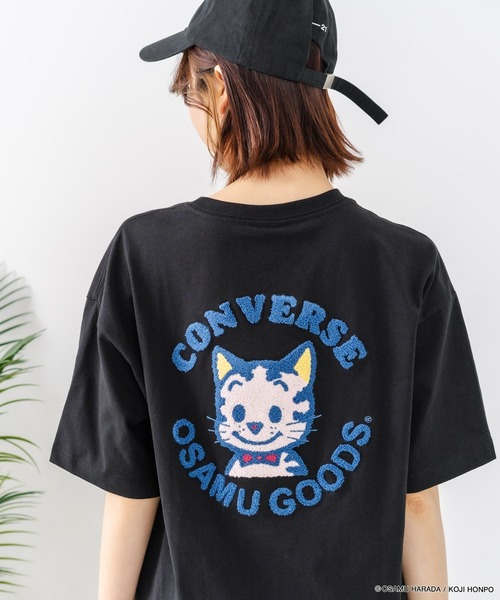 CONVERSE(コンバース)の「【CONVERSE/コンバース】【着るだけでコーディネートの主役に!】CONVERSE×OSAMUGOODS 天竺 CAT サガラ刺繍Tシャツ キャラクター カジュアル レトロポップ ギフト(Tシャツ/カットソー・レディース・ホワイト/ブラック・MEDIUM/LARGE)」の7枚目の写真