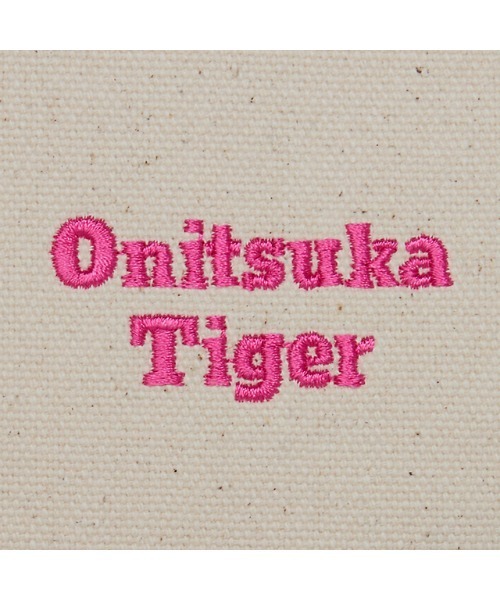 Onitsuka Tiger(オニツカタイガー)の「SMALL CANVAS TOTE BAG / スモールキャンバストートバッグ(トートバッグ・レディース・イエロー系/ホワイト×ピンク・OS)」の4枚目の写真