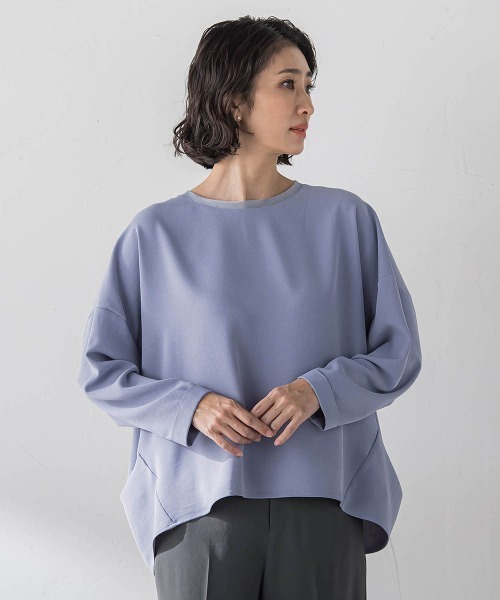 la.f…(ラエフ)の「ハイストレッチカルゼブラウス(シャツ/ブラウス・レディース・ブラック/ライトブルー/オフホワイト/チャコールグレー・9号)」の4枚目の写真