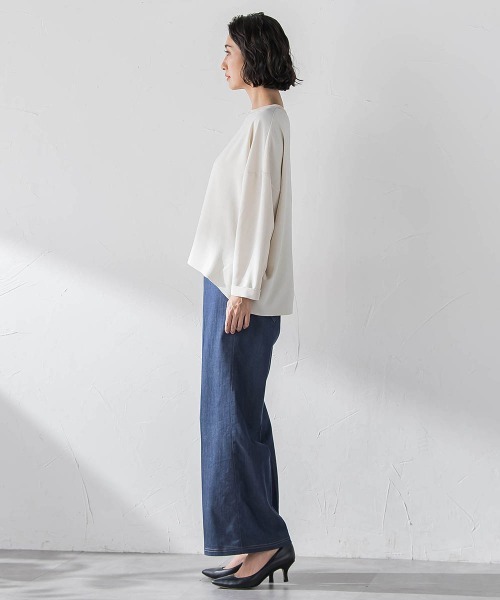 la.f…(ラエフ)の「ハイストレッチカルゼブラウス(シャツ/ブラウス・レディース・ブラック/ライトブルー/オフホワイト/チャコールグレー・9号)」の7枚目の写真