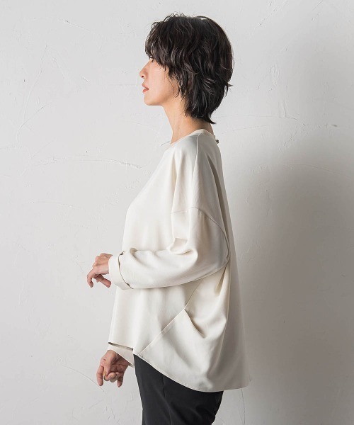 la.f…(ラエフ)の「ハイストレッチカルゼブラウス(シャツ/ブラウス・レディース・ブラック/ライトブルー/オフホワイト/チャコールグレー・9号)」の11枚目の写真
